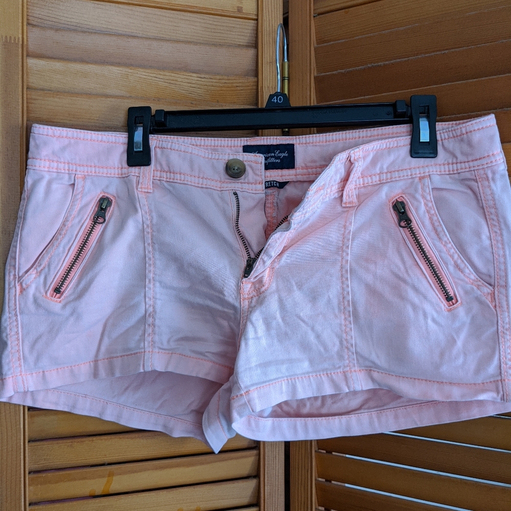 Bright pink shorts